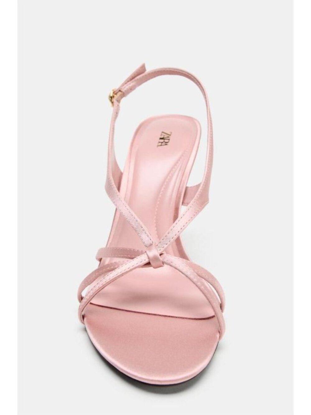 ZARA SATIN EFFECT HEELED SANDALS - Picture 6 of 7